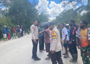 Respon Cepat Jajaran Polsek Wamena Kota Tangani Laka Lantas