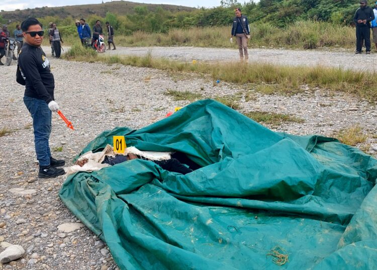 Polsek Wamena Kota Tangani Penemuan Mayat di Jalan Lingkar Lukmen Aikima