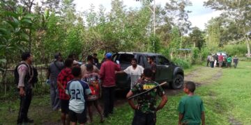 Penemuan Mayat di Jalan Moai, Polsek Wamena Kota Evakuasi Korban Perang Suku