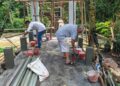 Tunjukan Semangat Nasionalisme dan Kebersamaan, Sentuhan Merah Putih Warnai Jembatan Perintis Garuda di Desa Sawangan