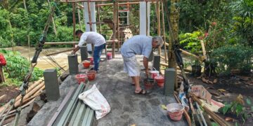 Tunjukan Semangat Nasionalisme dan Kebersamaan, Sentuhan Merah Putih Warnai Jembatan Perintis Garuda di Desa Sawangan