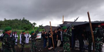 Wujud Penghormatan Atas Pengabdian, Kodim 1310/Bitung Gelar Upacara Persemayaman dan Pemakaman Secara Militer Kepada Purnawirawan TNI