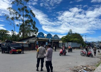 Sat Binmas Polres Jayawijaya Intensifkan Himbauan Kamtibmas di Sejumlah Pasar