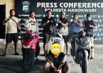Tim URC (Unit Reaksi Cepat) Polresta Manokwari Berhasil Ringkus Residivis Spesialis Curanmor dan 3 unit Kendaraan Motor Diamankan