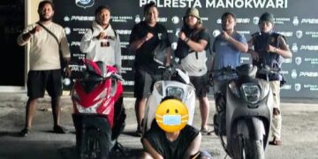 Tim URC (Unit Reaksi Cepat) Polresta Manokwari Berhasil Ringkus Residivis Spesialis Curanmor dan 3 unit Kendaraan Motor Diamankan 