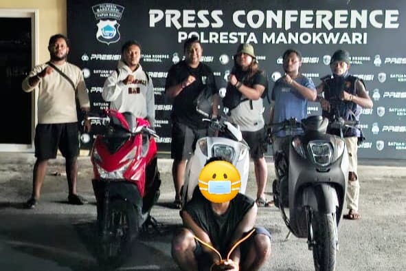Tim URC (Unit Reaksi Cepat) Polresta Manokwari Berhasil Ringkus Residivis Spesialis Curanmor dan 3 unit Kendaraan Motor Diamankan