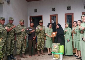 Sambut Hari Jadi Kodam XIII/Merdeka Ke-68, Dandim 1310/Bitung Dampingi Danrem 131/Santiago Gelar Anjangsana dan Bakti Sosial