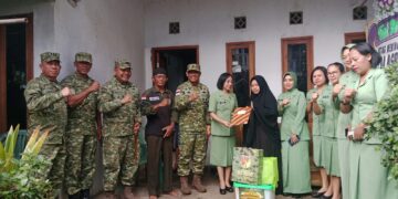 Sambut Hari Jadi Kodam XIII/Merdeka Ke-68, Dandim 1310/Bitung Dampingi Danrem 131/Santiago Gelar Anjangsana dan Bakti Sosial
