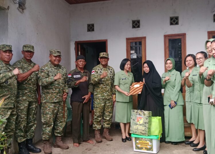 Sambut Hari Jadi Kodam XIII/Merdeka Ke-68, Dandim 1310/Bitung Dampingi Danrem 131/Santiago Gelar Anjangsana dan Bakti Sosial