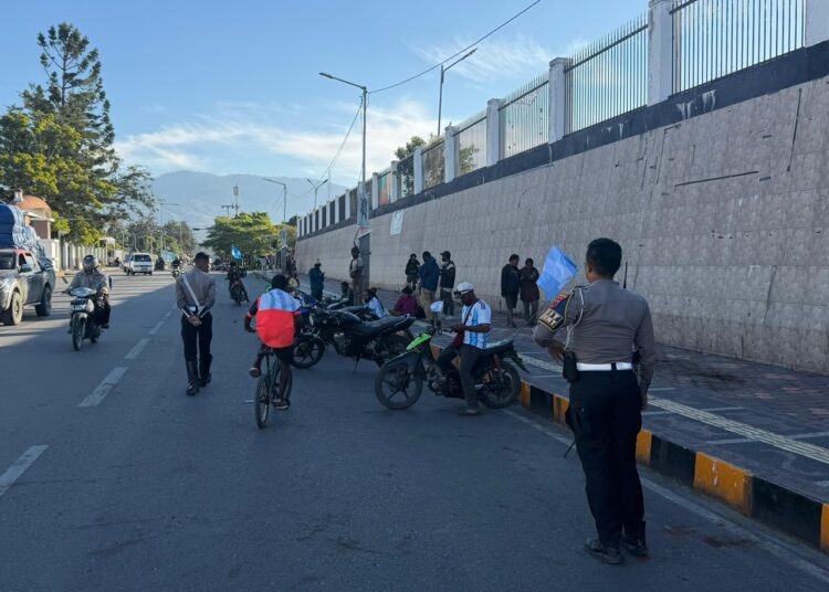 Satlantas Polres Jayawijaya Laksanakan Patroli dan Himbauan Kamseltibcar Lantas