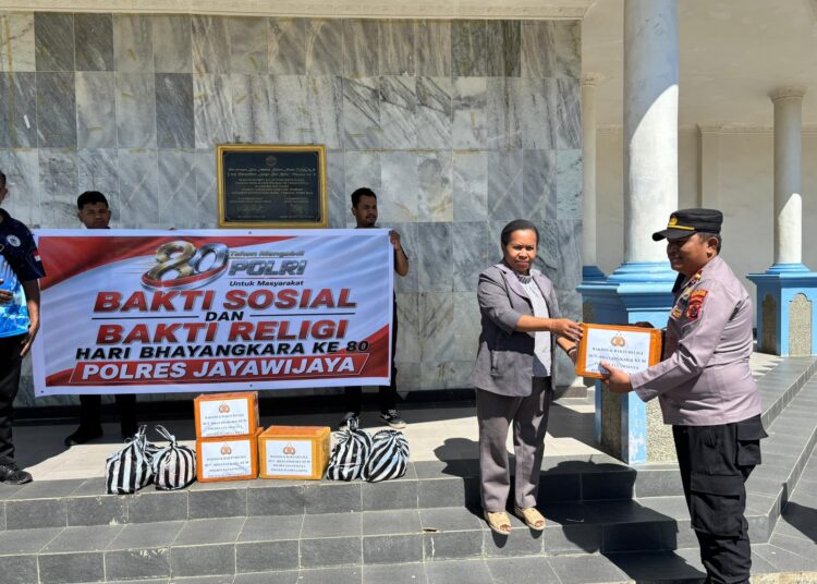Polsek Wamena Kota Gelar Baksos dan Bakti Religi Jelang Hari Bhayangkara ke-80