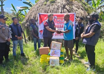 Satreskrim Polres Jayawijaya Gelar Anjangsana dan Baksos Sambut Hari Bhayangkara ke-80