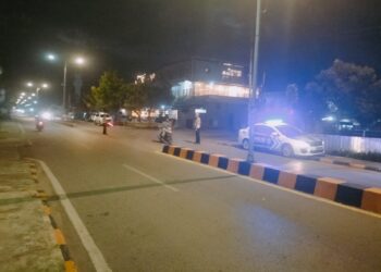 Satlantas Polres Jayawijaya Gelar Patroli Blue Light Untuk Ciptakan Kamseltibcar Lantas di Kota Wamena