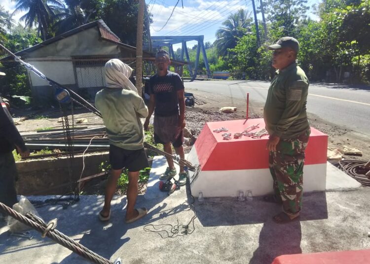Terus Tunjukkan Perkembangan, Pembangunan Jembatan Perintis Garuda di Airmadidi Bawah, Masuk Tahap Pemasangan Hanger Sling Atas