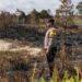 Kebakaran Hutan dan Lahan Terjadi di Distrik Tomage, Polsek Bomberay Lakukan Penanganan Cepat
