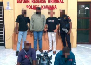 Satreskrim Polres Kaimana Amankan Terduga Pelaku Pencurian Mesin Tempel dan Tiga Unit Barang Bukti Berhasil Diamankan