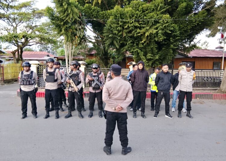Patroli Humanis Regu Siaga I Polres Jayawijaya Jaga Kondusivitas Kota Wamena Selama 1×24 Jam
