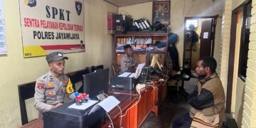 Spkt Polres Jayawijaya Terus Hadir Memberikan Pelayanan Masyarakat, Situasi Kamtibmas Tetap Kondusif
