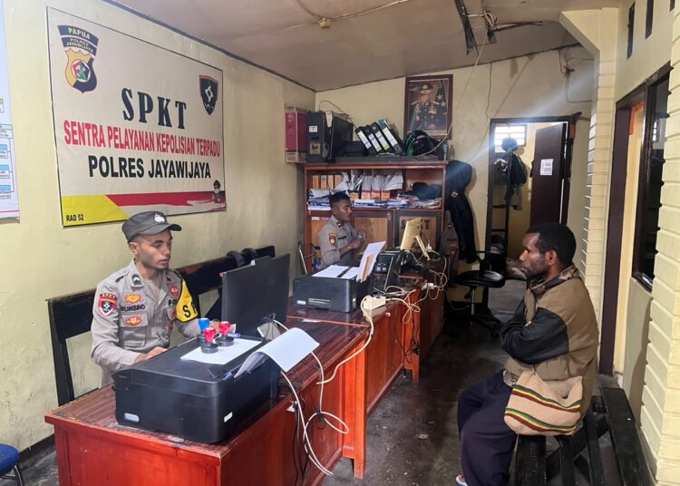 Spkt Polres Jayawijaya Terus Hadir Memberikan Pelayanan Masyarakat, Situasi Kamtibmas Tetap Kondusif