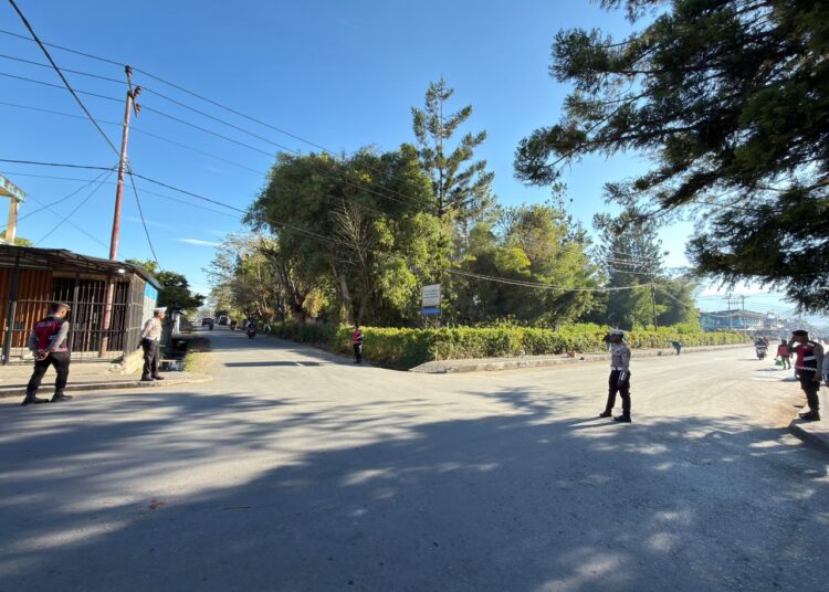 Satlantas Polres Jayawijaya Hadir Di Pagi Hari, Jaga Kelancaran Lalu Lintas di Wamena