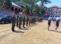 Intensifkan Persiapan Jelang HUT ke-81 RI, Personel Kodim 1310/Bitung dan Pasukan 45 Gelar Latihan Paskibraka Hari Kedua