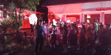 Semarakan HUT ke-81 RI Tahun 2026, Danramil 1310-04/Dimembe Hadir Pada Lomba Pawai Lampion Siswa SD dan SMP Se-Kecamatan Dimembe