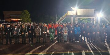 Polda Papua Barat Gelar Taptu dan Apel Kehormatan Renungan Suci Peringati HUT ke-81 Kemerdekaan RI