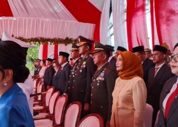 Perkuat Sinergitas Bersama Polri, Pemerintah, dan Seluruh Komponen Masyarakat, Kasdim 1310/Bitung Hadiri Upacara Peringatan HUT ke-81 Kemerdekaan RI di Minahasa Utara