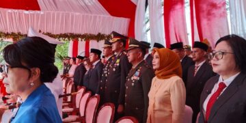Perkuat Sinergitas Bersama Polri, Pemerintah, dan Seluruh Komponen Masyarakat, Kasdim 1310/Bitung Hadiri Upacara Peringatan HUT ke-81 Kemerdekaan RI di Minahasa Utara