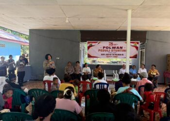 Polwan Peduli Stunting, Polwan Polda Papua Barat Hadir Untuk Dukung Percepatan Penurunan Stunti