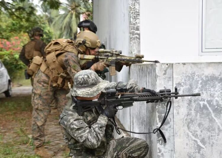 Marine Force Lampung Uji Kemampuan Tempur Jarak Dekat Serta Serangan Malam Di SGS 2026