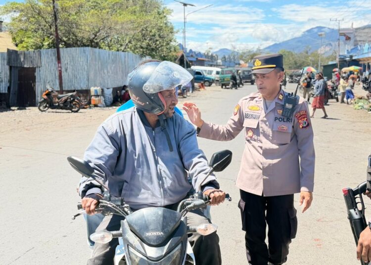 Polres Jayawijaya Gelar Patroli dan Pemeriksaan Sajam Serta Miras, Wamena Tetap Aman