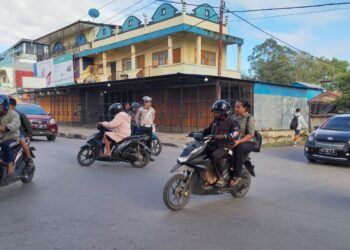 Satlantas Polres Jayawijaya Laksanakan Strong Point Pagi, Wujudkan Lalu Lintas Aman dan Tertib