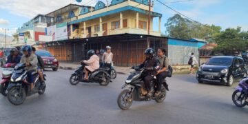 Satlantas Polres Jayawijaya Laksanakan Strong Point Pagi, Wujudkan Lalu Lintas Aman dan Tertib