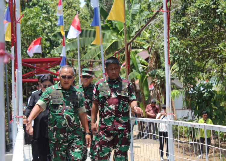 Berikan Manfaat Langsung Bagi Masyarakat, Jembatan Perintis Garuda “Kamanga” Desa Kokoleh Satu Wilayah Kodim 1310/Bitung, Bukti Sinergitas TNI, Pemerintah Daerah dan Masyarakat