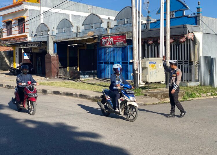 Satlantas Polres Jayawijaya Hadir di Pagi Hari, Jaga Kelancaran Lalu Lintas di Wamena