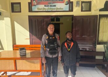 Polsek Bolakme dan Satlantas Polres Jayawijaya Tangani Kecelakaan Lalu Lintas Tunggal di Distrik Tagime