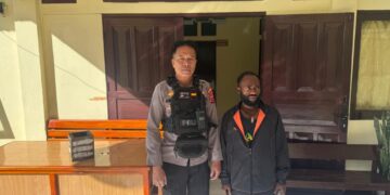 Polsek Bolakme dan Satlantas Polres Jayawijaya Tangani Kecelakaan Lalu Lintas Tunggal di Distrik Tagime