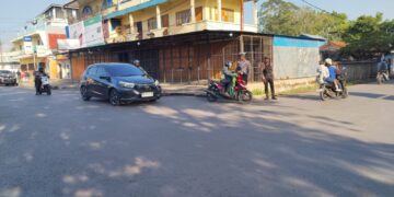 Satlantas Polres Jayawijaya Gelar Strong Point Pagi, Wujudkan Kamseltibcarlantas yang Aman dan Tertib
