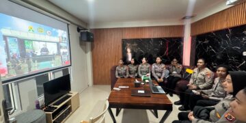Polwan Polres Jayawijaya Ikuti Zoom Meeting Syukuran Hari jadi Polwan ke-78
