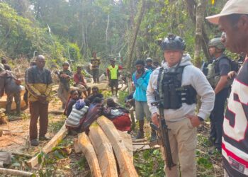 Polsek Asologaima Bersama Sat Reskrim dan Satgas Odc Laksanakan olah TKP Kecelakaan kerja di kampung Araboda