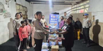Sat Lantas Polres Jayawijaya Gelar Bakti Sosial Jelang Hut Lalu Lintas Bhayangkara ke-71