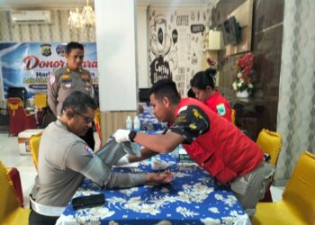 Sambut HUT Lalu Lintas ke-71, Ditlantas Polda Papua Barat Gelar Donor Darah