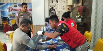 Sambut HUT Lalu Lintas ke-71, Ditlantas Polda Papua Barat Gelar Donor Darah