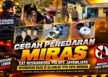 Cegah Peredaran Miras, Sat Resnarkoba Polres Jayawijaya Intensifkan Razia di Sejumlah Titik Kota Wamena