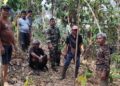 Cegah Api Mendekati Sekolah, Babinsa Koramil 1310-03/Likupang Bersama Warga Gerak Cepat Padamkan Kebakaran Lahan Perkebunan di Kokoleh Satu