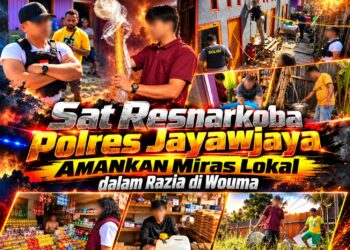 Sat Resnarkoba Polres Jayawijaya Amankan Miras Lokal dalam Razia di Wouma