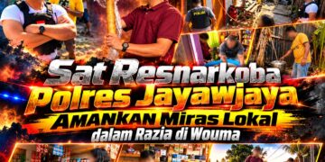Sat Resnarkoba Polres Jayawijaya Amankan Miras Lokal dalam Razia di Wouma