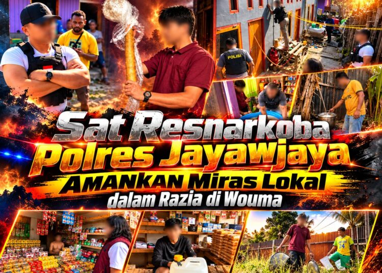Sat Resnarkoba Polres Jayawijaya Amankan Miras Lokal dalam Razia di Wouma