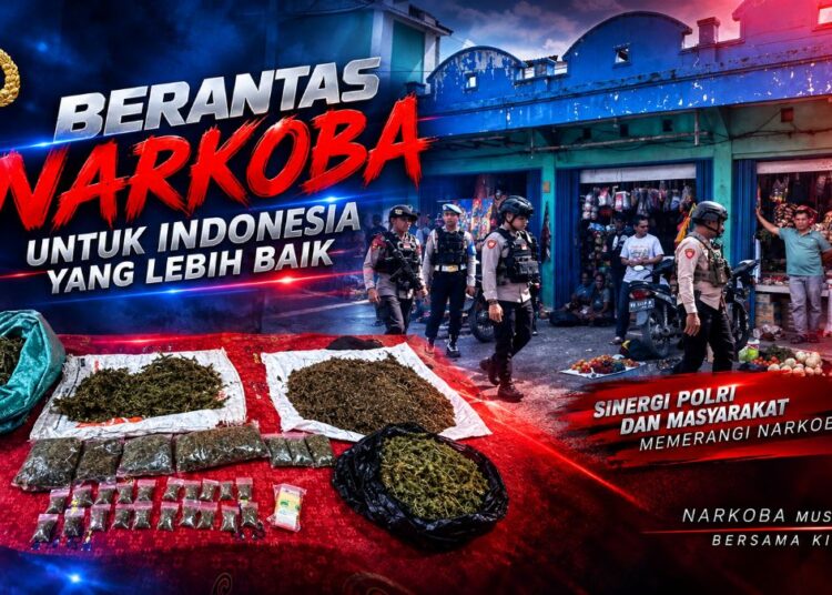 Polres Jayawijaya Amankan Lebih dari 1 Kilogram Ganja dalam Razia di Pasar Wouma
